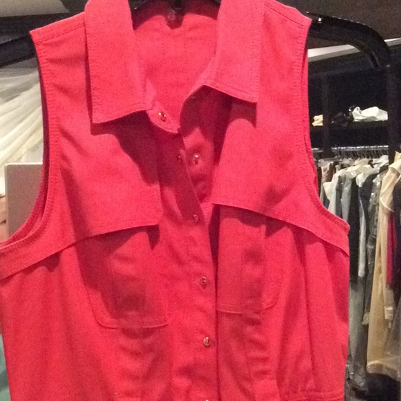 Elie Tahari coral dress, belted, sleeveless… - Picture 5 of 6
